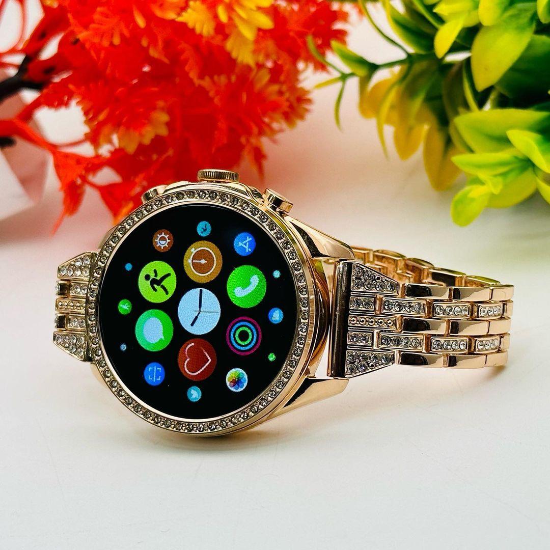 Smart Diamond Watch Smartwatch Gen 8 Diamond Design With Dual Belts | One Silicon Strap An ...