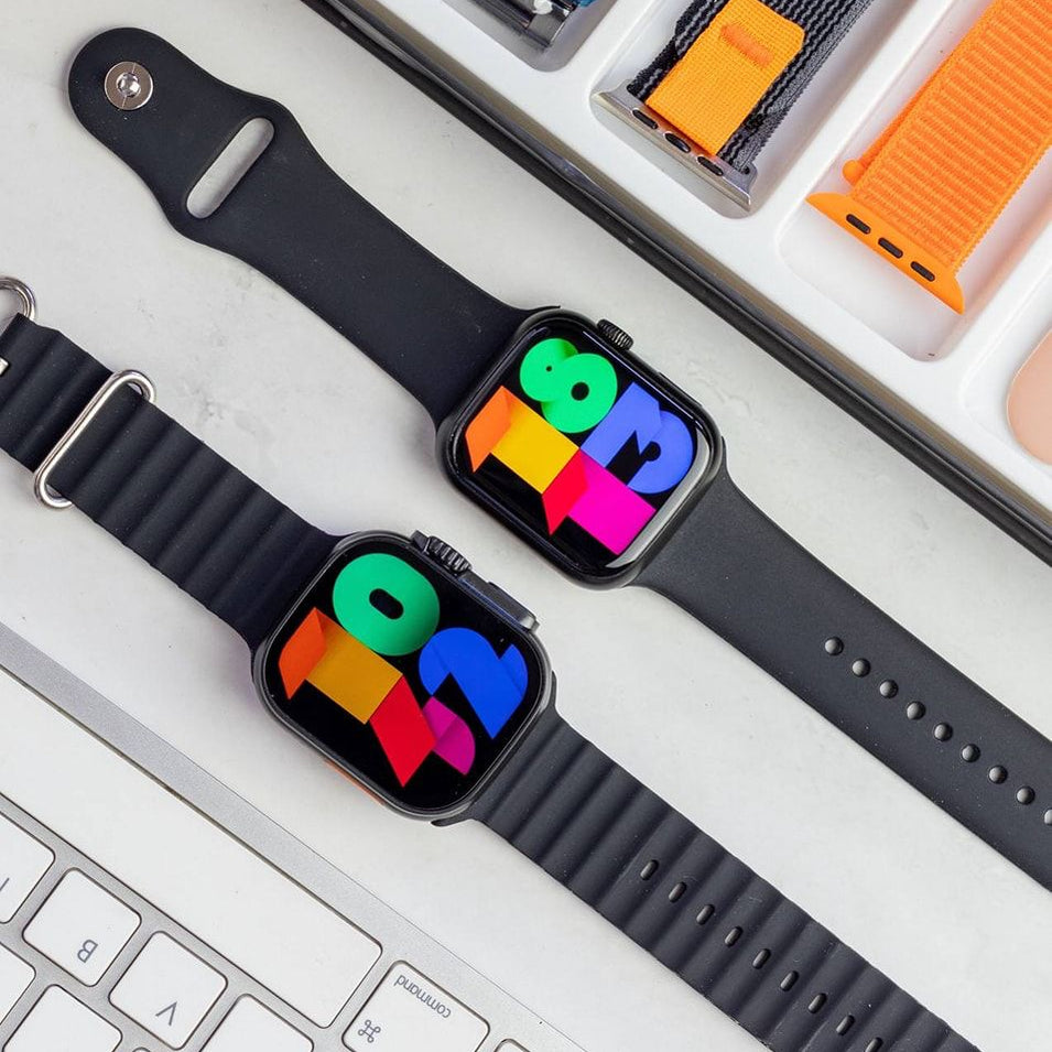 2023 latest WS-L9 7+2 ws-l9 smart watch 7in 2 straps smartwatch wireless connection call heart rate