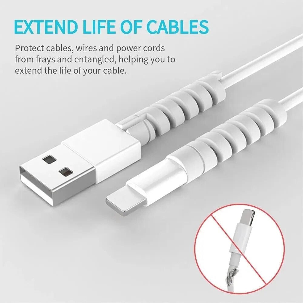 4PCS Cable Protector Silicone Bobbin Winder Wire Cord Cable Organizer Cover for phone Cell Phone USB Charger Cable Accessory
