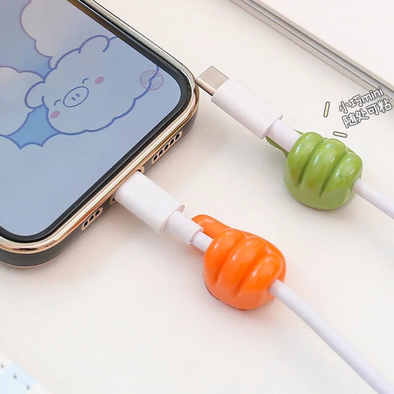 Thumb Hooks Clip Creative Silicone Thumb Key Hanger Hook Home/Office Data Cable Clip Wire Desk Organizer