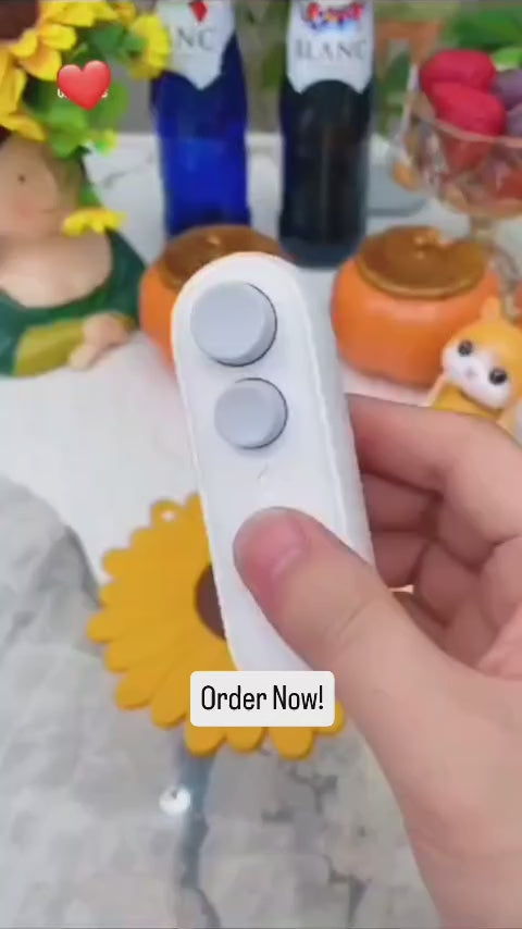 Portable Bag Sealer and Cutter with USB Charging, 2-in-1 Heat Sealing and Cutting, for Food Storage and Snack Bags